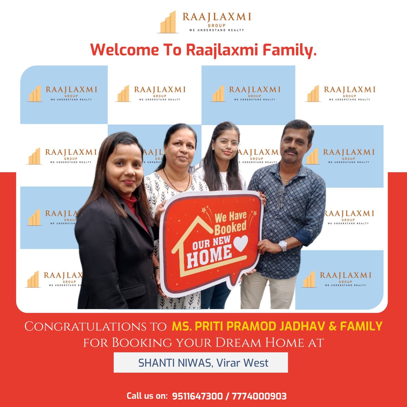 Priti Pramod Jadhav & family at Shanti Niwas